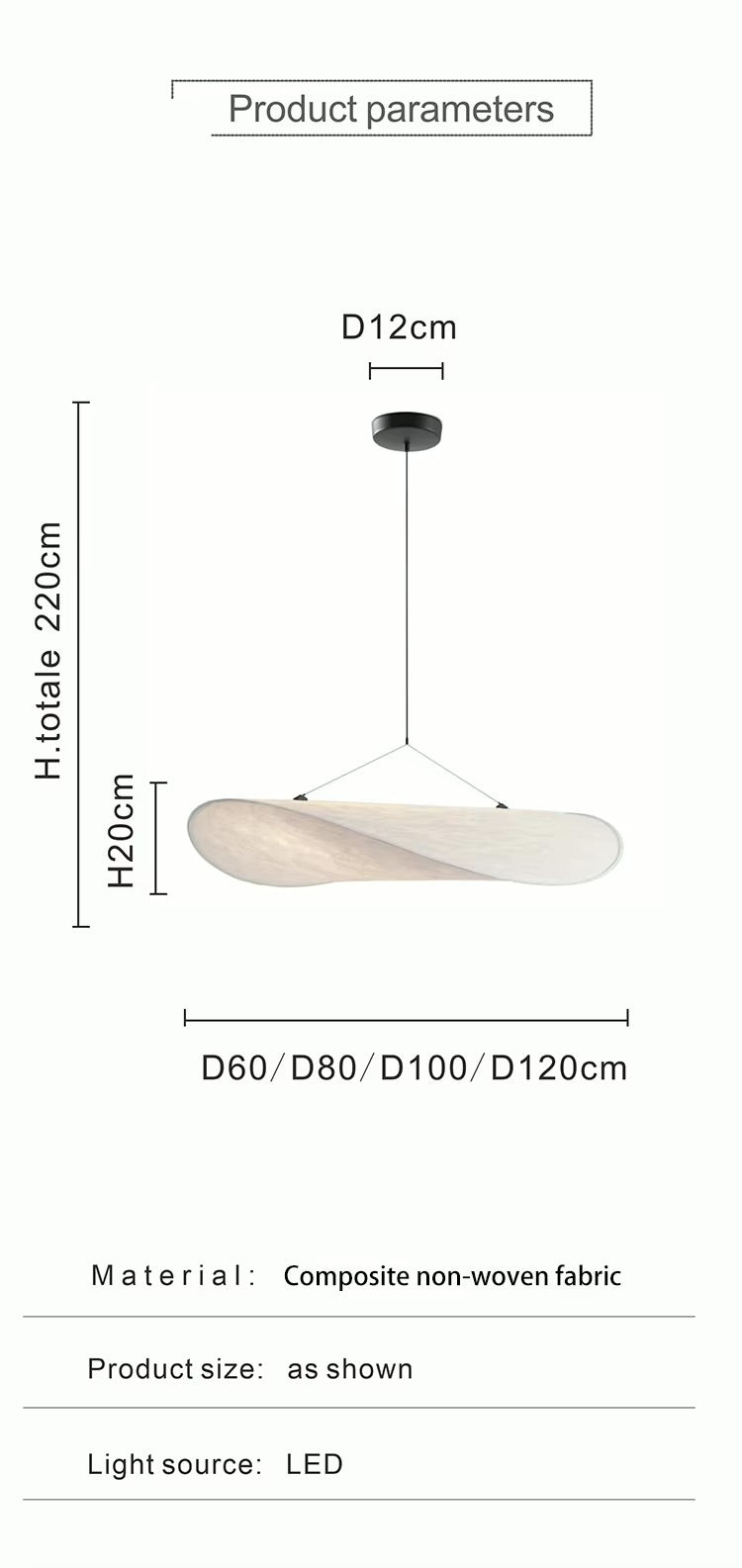 LumiSari - Taklampa 80cm - Neutral Vit Ljus Leveranstid: 3–5 arbetsdagar