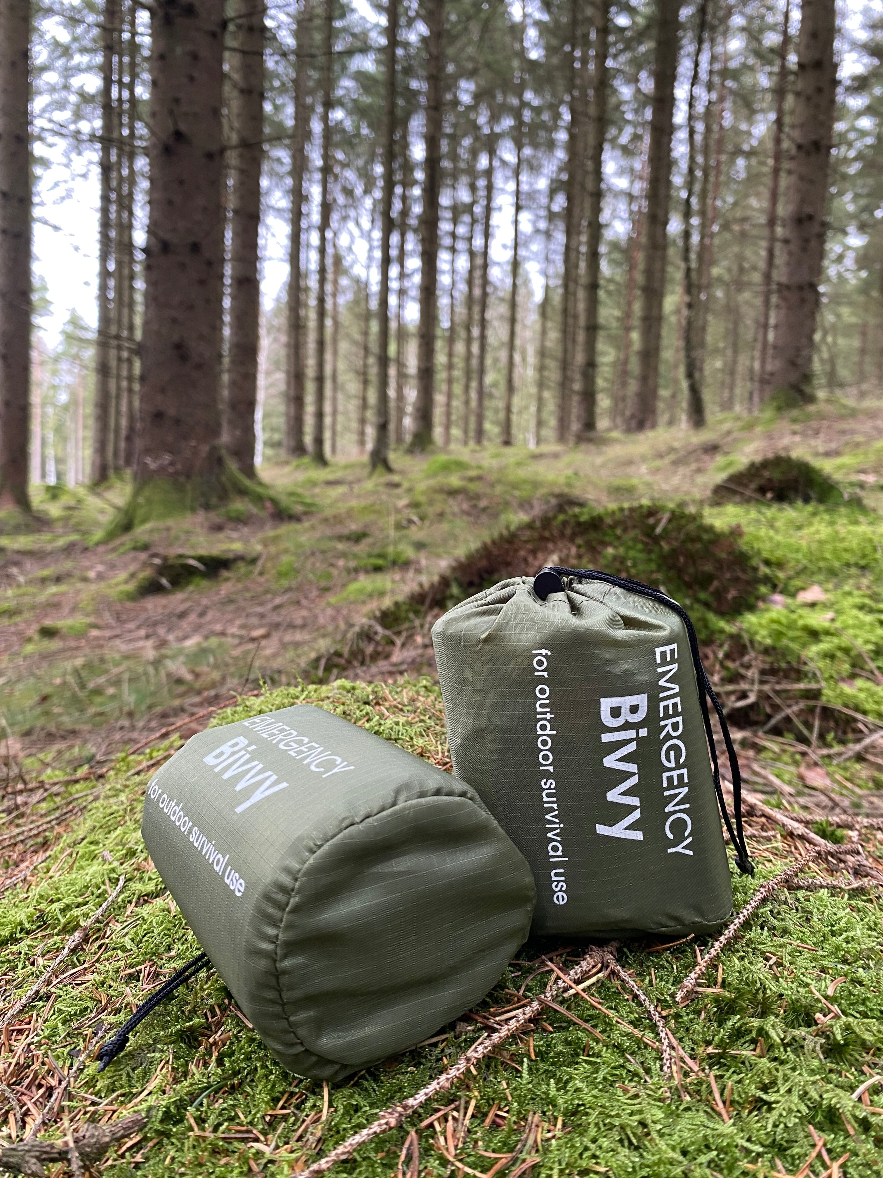 Bivvy bag - Den kompakta nödsovsäcken Grön/Orange