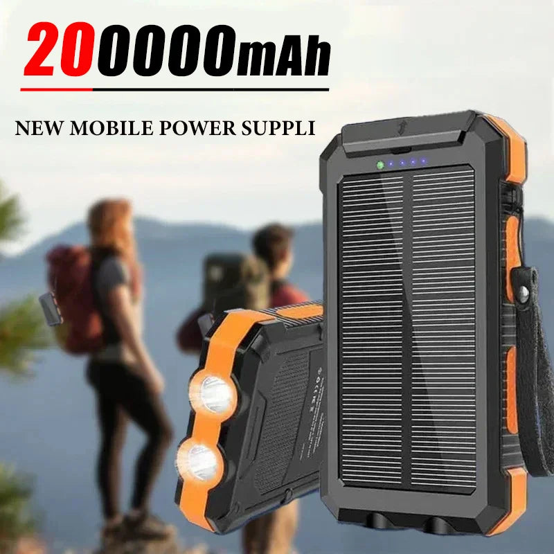 Powerbank med solceller 20.000mAh